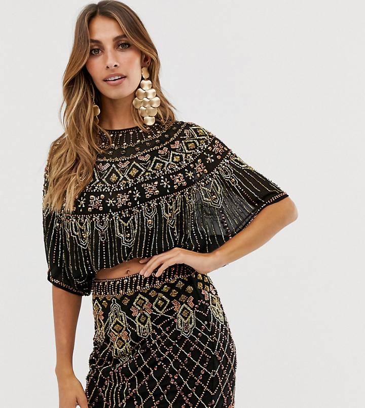 Asos Design Cape Embellished Top Two-piece