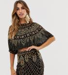 Asos Design Cape Embellished Top Two-piece