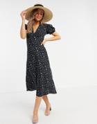 Influence Midi Dress In Star Print-black