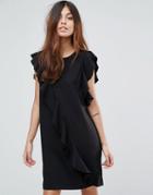 Vero Moda Frill Asymetric Dress - Black