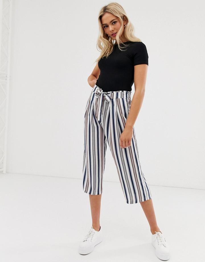 Jdy Stripe Tie Waist Culottes