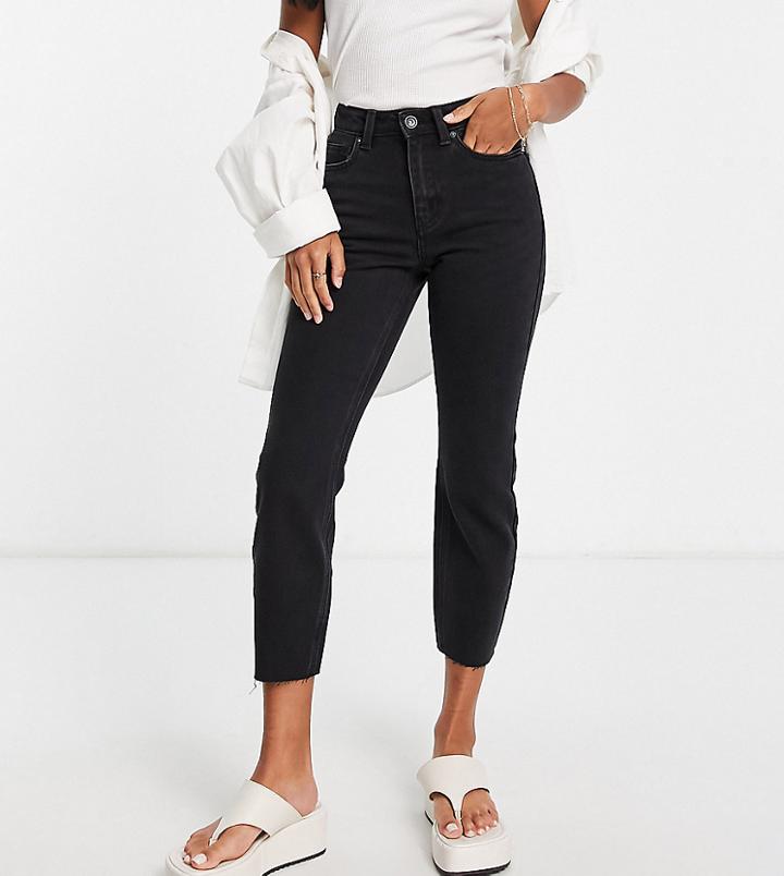 Vero Moda Petite Brenda Straight Leg Jeans In Black