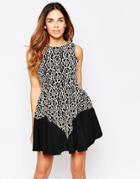 Hedonia Gilly Dress With Lace Insert Panel - Lace