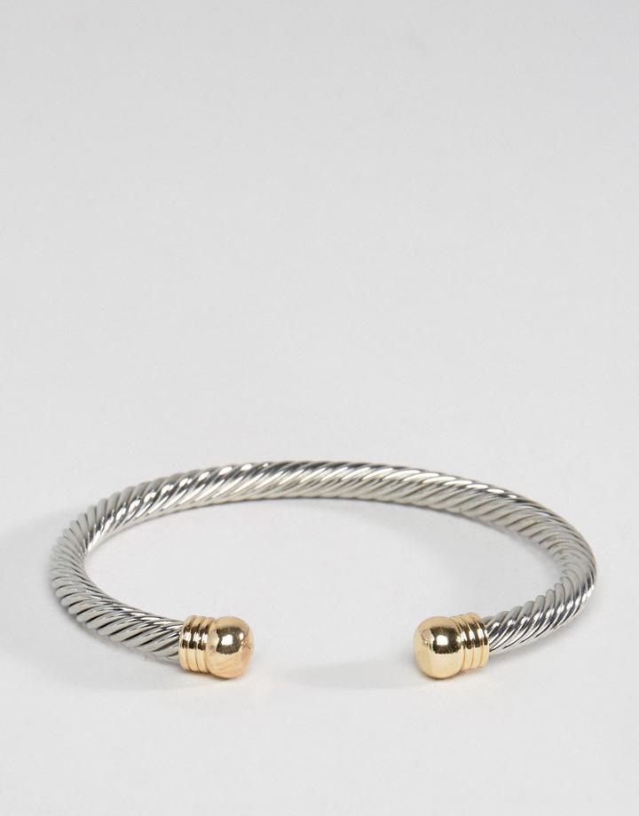 Asos Vintage Twist Open Cuff Bracelet - Multi