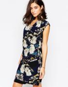 Warehouse Graphic Print Wrap Dress - Multi