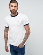 Fred Perry Slim Fit Sports Authentic Ringer T-shirt In White - White