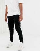 Burton Menswear Cargo Sweatpants In Black - Black