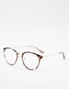 My Accessories Round Blue Light Glasses With Gray Tortoiseshell Frame-grey