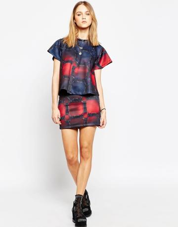 Bitching & Junkfood Sidney Scuba Skirt - Multi