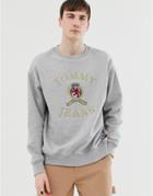 Tommy Jeans 6.0 Limited Capsule Crew Neck Sweatshirt With Crest Logo In Gray - Gray