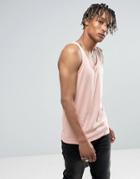 Pull & Bear Tank In Pink - Pink