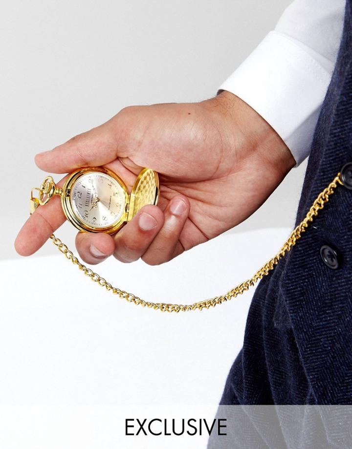 Reclaimed Vintage Inspired Pocket Watch In Gold Exclusive To Asos - Gold