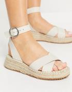 Topshop Peanut Espadrilles In Stone-neutral