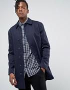Only & Sons Trench In Heavy Cotton Twill - Navy