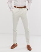 Avail London Linen Skinny Fit Suit Pants In Stone - Stone