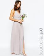 Tfnc Petite Wedding Halter Neck Chiffon Maxi Dress - Lavender