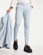 Asos Design Skinny Suit Pants In Icy Blue-blues