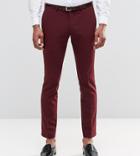Noose & Monkey Super Skinny Pants In Cotton Sateen - Red