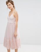 New Look Tulle Midi Prom Dress - Pink