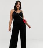 Pink Clove Tailored Pants With Split Front - Black
