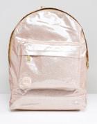 Mi-pac Classic Backpack In Champagne Glitter - Pink