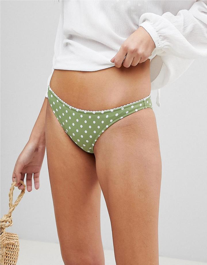 Rhythm Acapulco Cheeky Bikini Bottom - Green