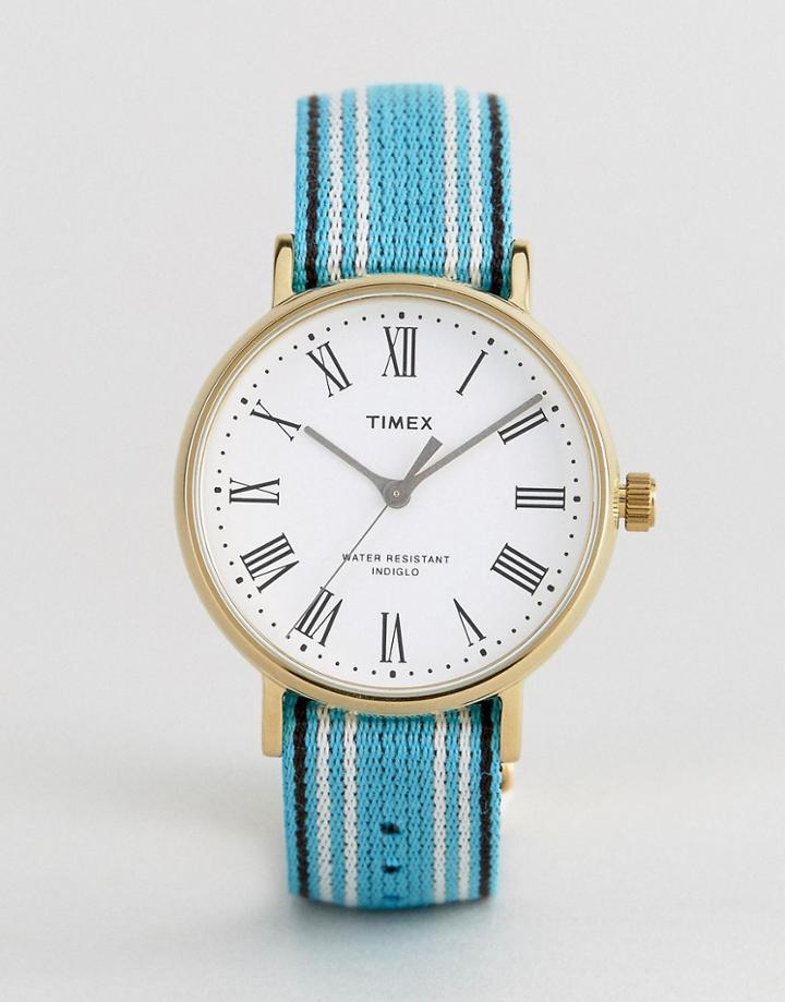 Timex Fairfield Avenue Reversible Nato Watch With White Dial Exclusive To Asos - Multi