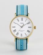 Timex Fairfield Avenue Reversible Nato Watch With White Dial Exclusive To Asos - Multi