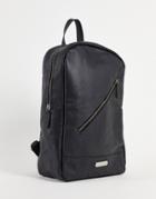 Bolongaro Trevor Matty Leather Backpack-black