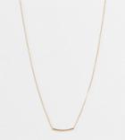 Asos Design Curve Necklace With Simple Bar Detail In Gold Tone