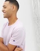 Champion T-shirt With Small Sleeve Logo In Lilac - Purple