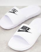 Nike Victori One Slides In White