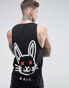 New Love Club Bunny Print Tank - Black