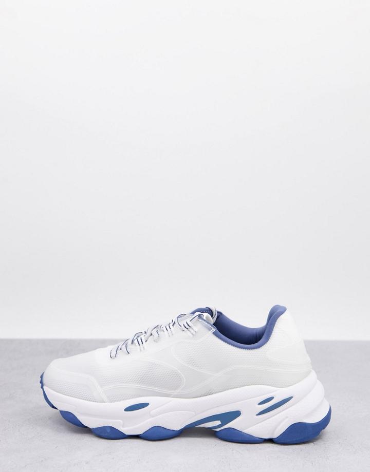 Asos Design Transparent Sneakers With Blue Details-multi