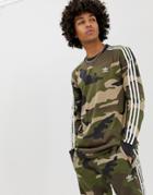 Adidas Originals Camo Long Sleeve T-shirt Dv2055 - Green