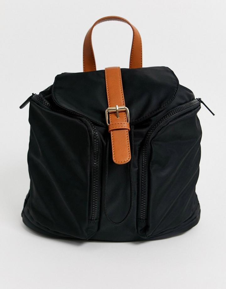 Asos Design Slouchy Backpack With Tab Detail