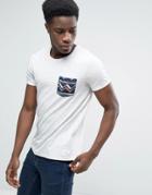 Esprit Crew Neck T-shirt With Printed Pocket Detail - White