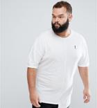 Religion Plus T-shirt With Asymmetric Hem - White