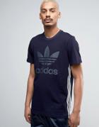 Adidas Originals Tokyo Pack Indigo T-shirt In Blue Bk2220 - Blue