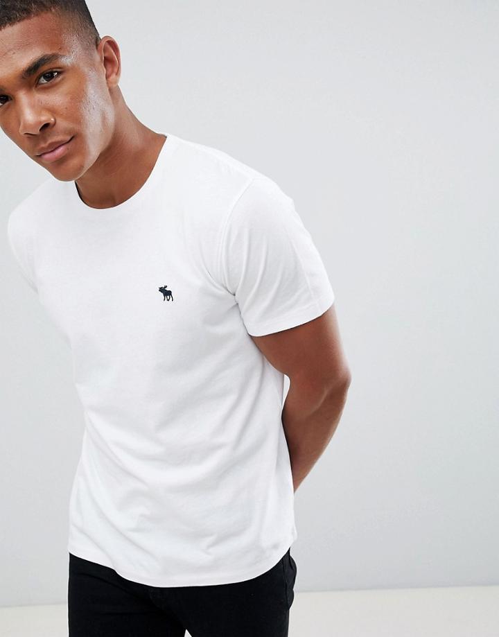 Abercrombie & Fitch Pop Icon Crew Neck T-shirt In White - White