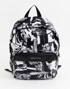 Versace Jeans Backpack With All Over Print - Blue