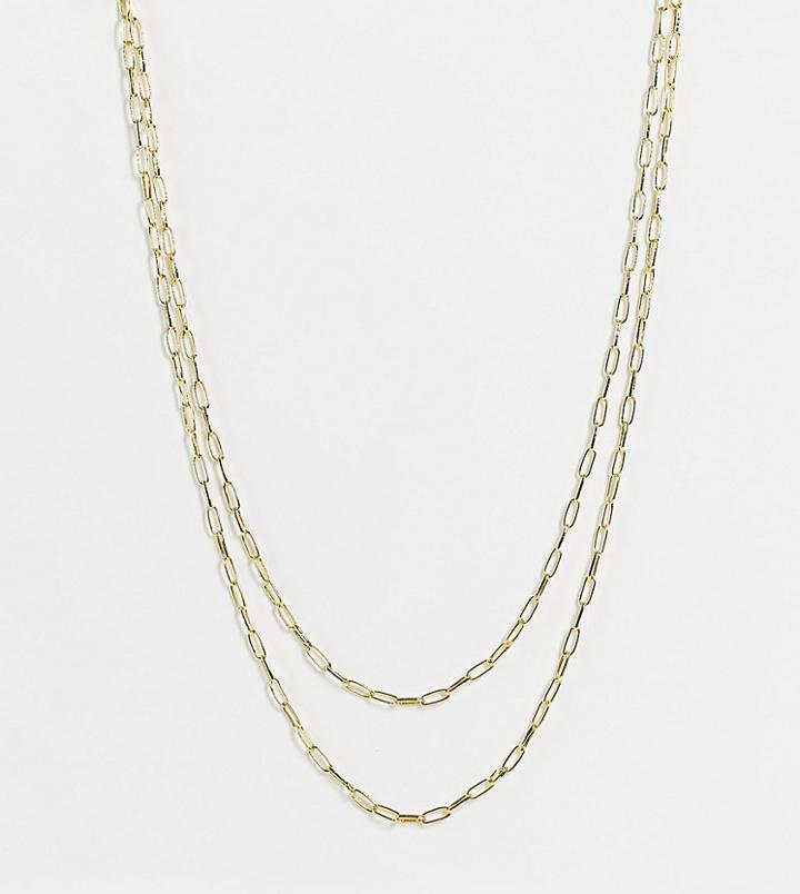 Shashi Rome Multi-row Chain Necklace In Gold Plate
