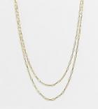 Shashi Rome Multi-row Chain Necklace In Gold Plate