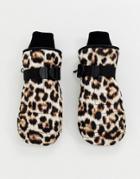 Asos 4505 Ski Leopard Print Mitten Gloves - Multi