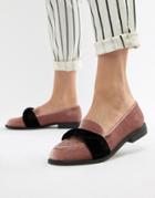 Asos Design Madalyn Loafer Flat Shoes-pink