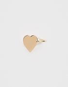 Asos Design Ear Cuff With Heart In Gold Tone