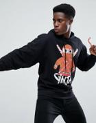 Asos Hoodie With Holidays Ginger Ninja Print - Black