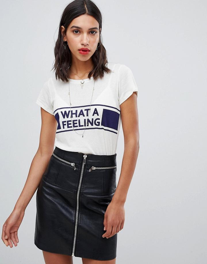 Ba & Sh What A Feeling T-shirt - Cream