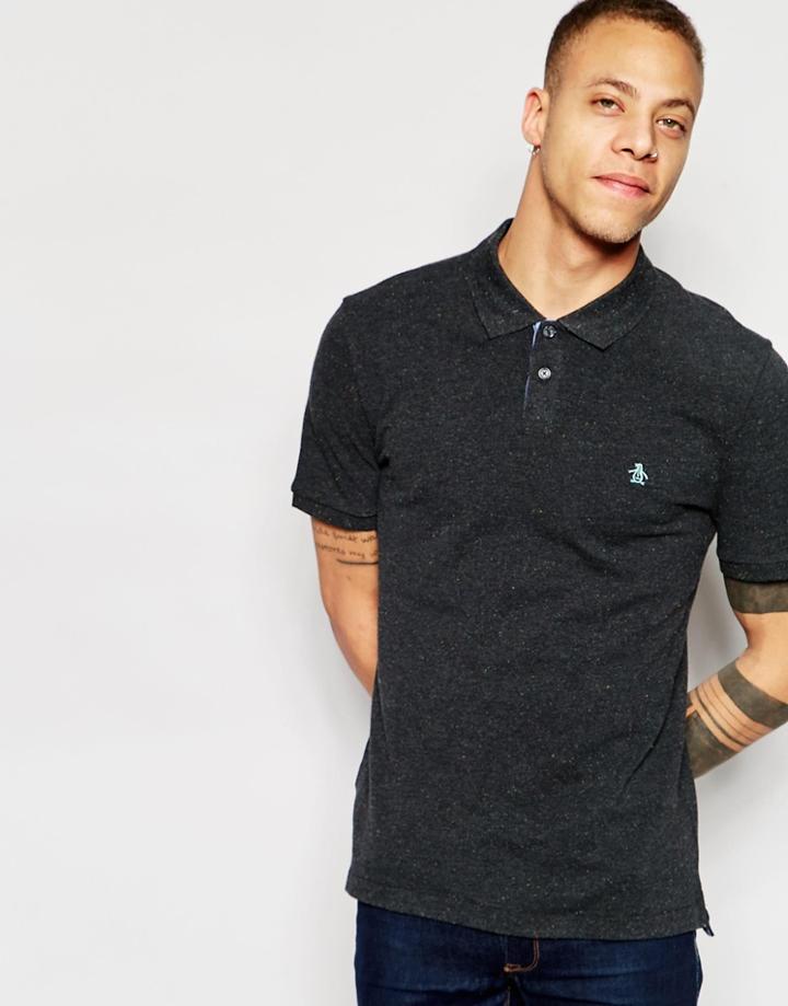 Original Penguin Eiffel Tower Polo Shirt - Gray