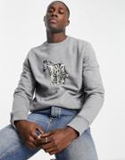 Ps Paul Smith Large Zebra Logo Sweatshirt In Gray